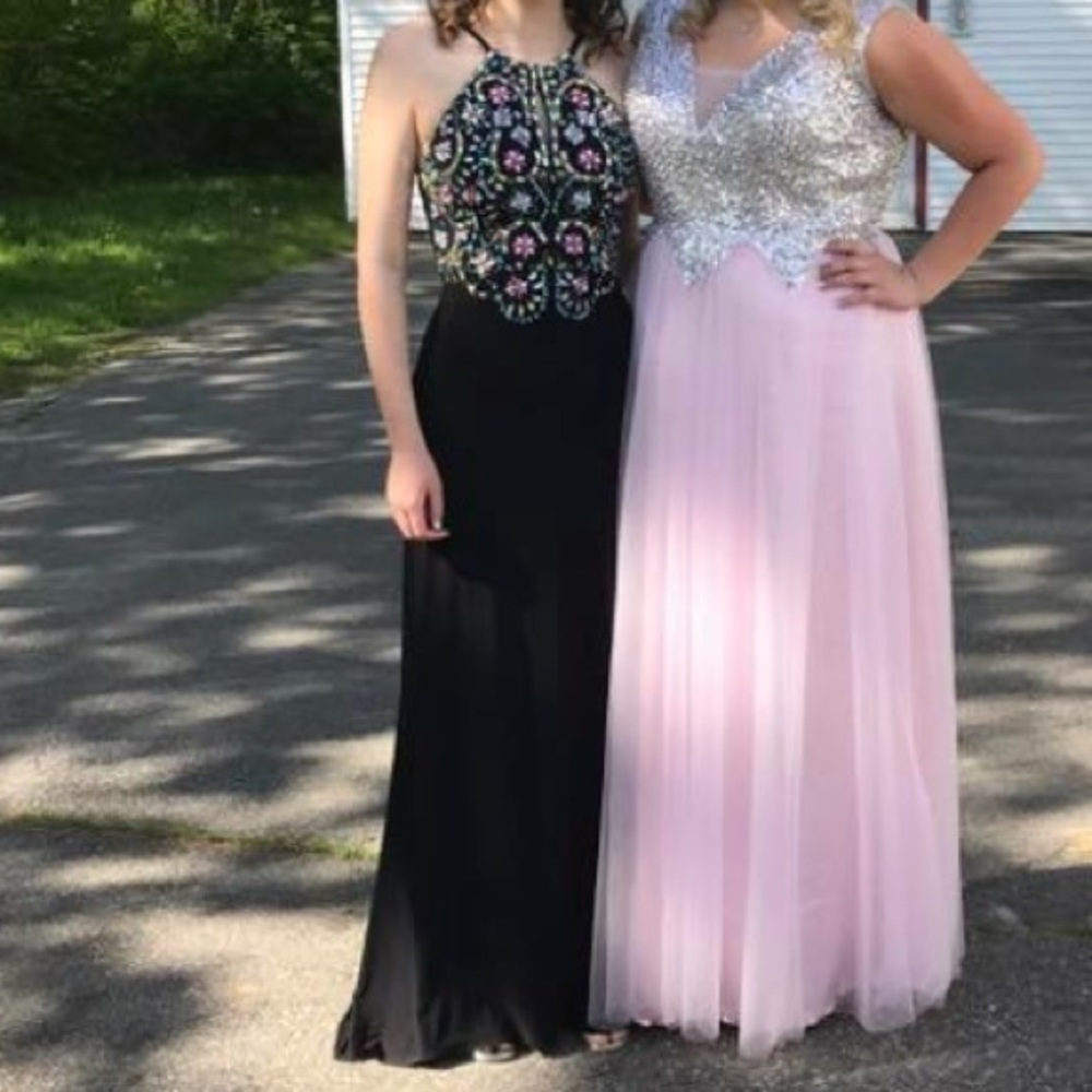 Blondie Nites Black Colorful Beaded Prom Dress✨